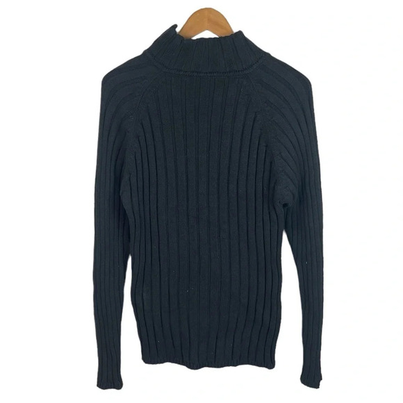 B17 Men’s H&M L.O.G.G Trendy Ribbed Zipper Neckline Pullover Sweater XL - Picture 4 of 5